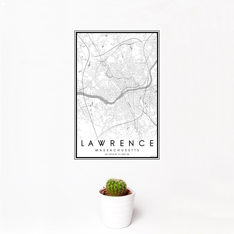 Lawrence - Massachusetts Classic Map Print