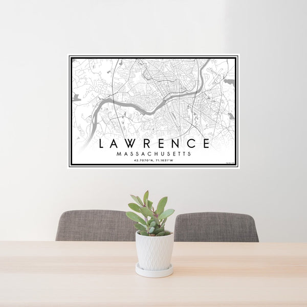 Lawrence - Massachusetts Classic Map Print