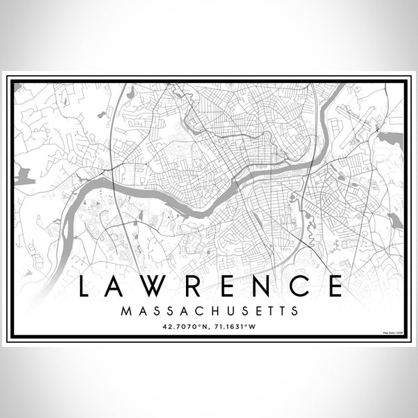 Lawrence - Massachusetts Classic Map Print