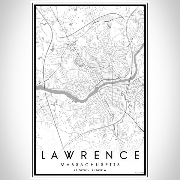Lawrence - Massachusetts Classic Map Print