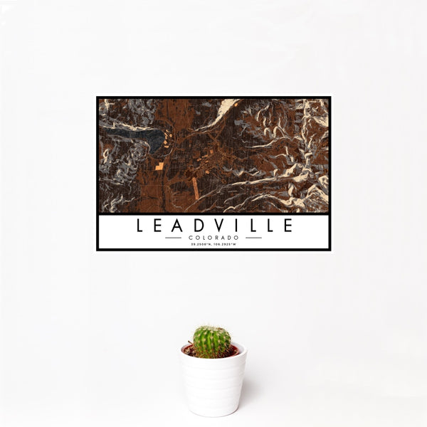 Leadville - Colorado Map Print in Ember