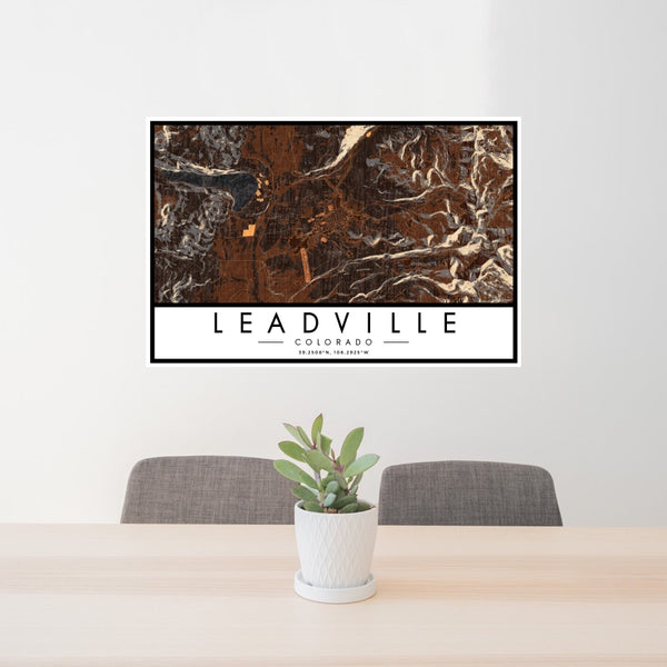 Leadville - Colorado Map Print in Ember