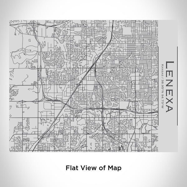 Rendered View of Lenexa Kansas Map Engraving on 20oz Stainless Steel Insulated Bottle with Bamboo Top