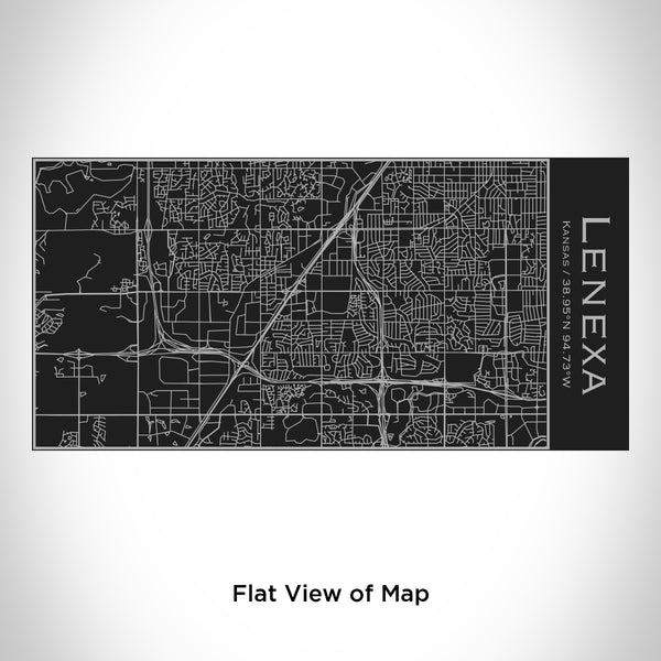 Rendered View of Lenexa Kansas Map Engraving on 17oz Stainless Steel Insulated Cola Bottle in Black