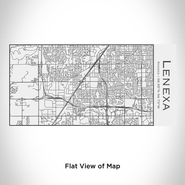 Rendered View of Lenexa Kansas Map Engraving on 17oz Stainless Steel Insulated Cola Bottle in White