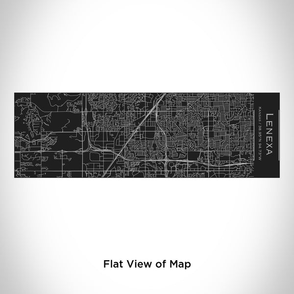 Rendered View of Lenexa Kansas Map Engraving on 10oz Stainless Steel Insulated Cup with Sliding Lid in Black