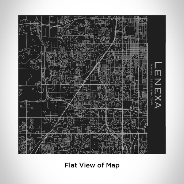 Rendered View of Lenexa Kansas Map Engraving on 17oz Stainless Steel Insulated Tumbler in Black