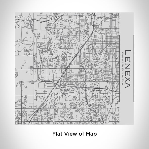 Rendered View of Lenexa Kansas Map Engraving on 17oz Stainless Steel Insulated Tumbler