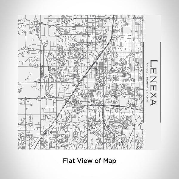 Rendered View of Lenexa Kansas Map Engraving on 17oz Stainless Steel Insulated Tumbler in White
