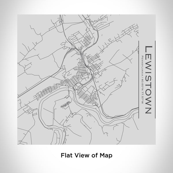 Rendered View of Lewistown Pennsylvania Map Engraving on 17oz Stainless Steel Insulated Tumbler