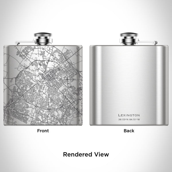 Lexington - Kentucky Map Hip Flask