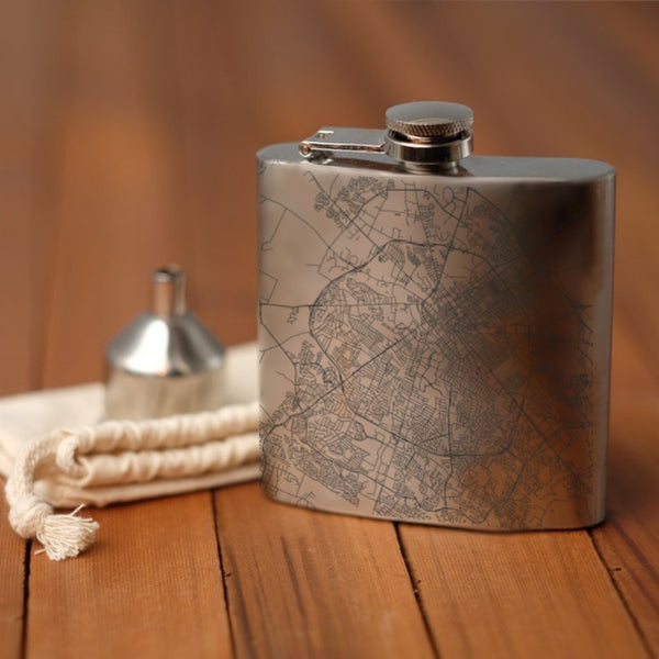 Lexington - Kentucky Map Hip Flask
