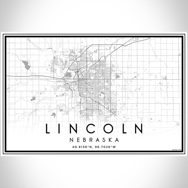 Lincoln - Nebraska Classic Map Print