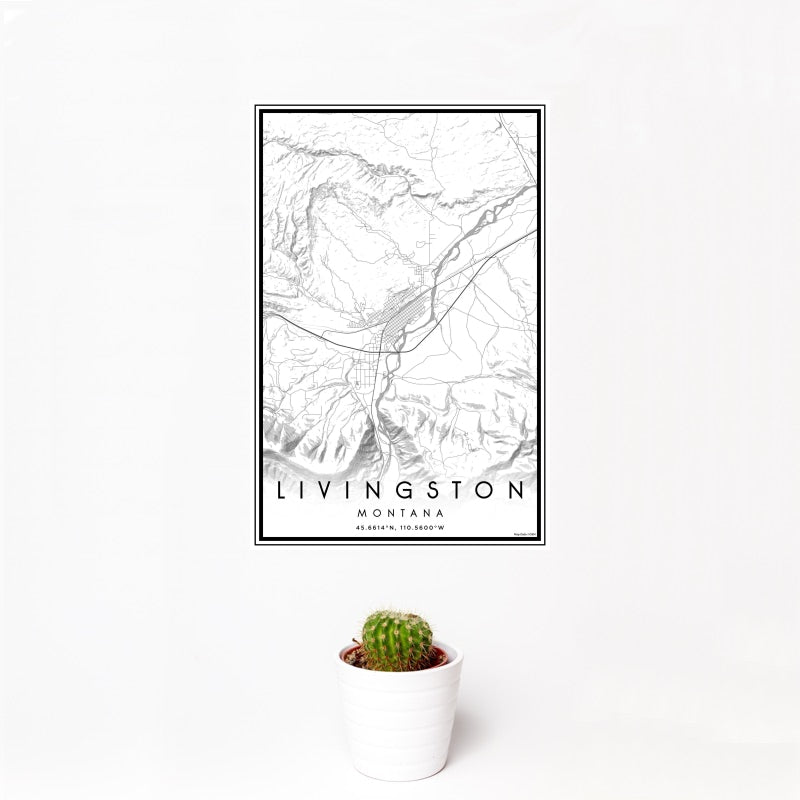 Livingston - Montana Classic Map Print