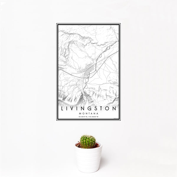 Livingston - Montana Classic Map Print