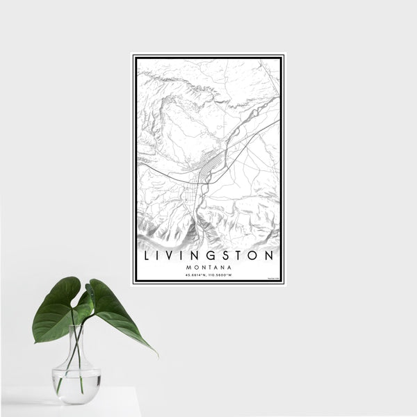Livingston - Montana Classic Map Print