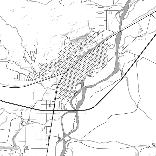 Livingston - Montana Classic Map Print