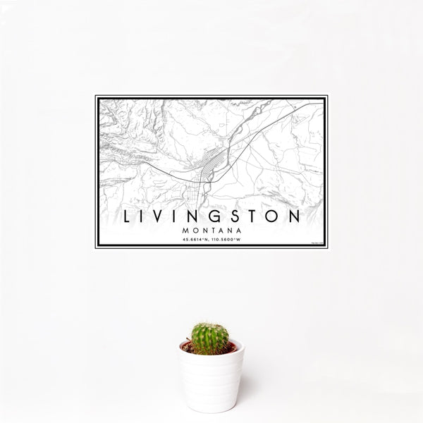 Livingston - Montana Classic Map Print