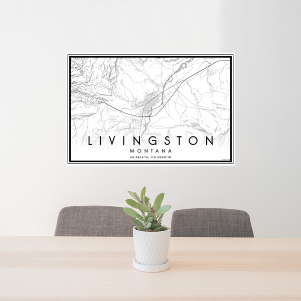 Livingston - Montana Classic Map Print