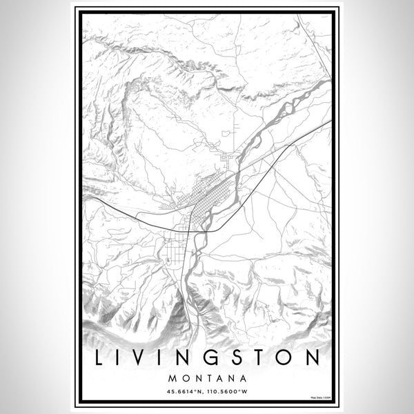 Livingston - Montana Classic Map Print