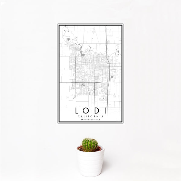 Lodi - California Classic Map Print