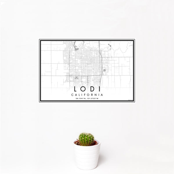 Lodi - California Classic Map Print