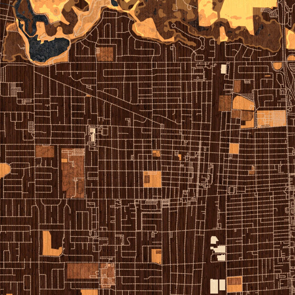 Lodi - California Map Print in Ember