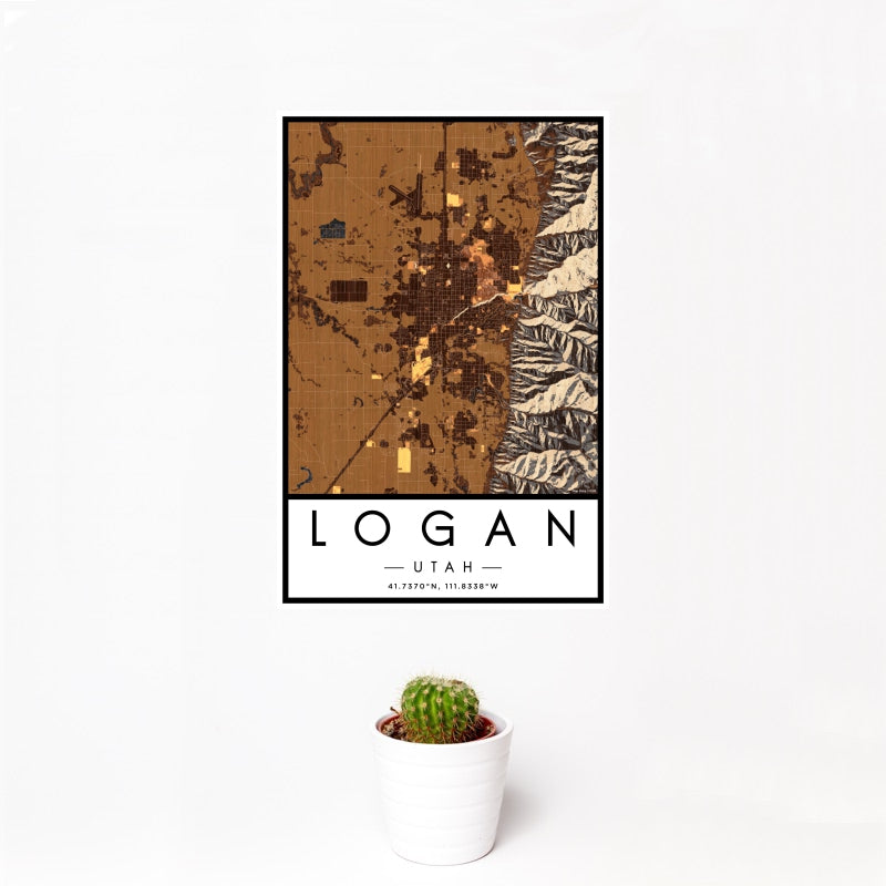 Logan - Utah Map Print in Ember