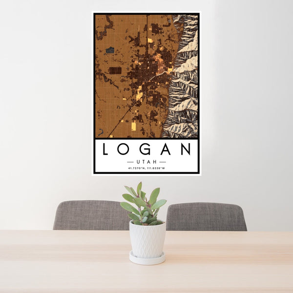 Logan - Utah Map Print in Ember
