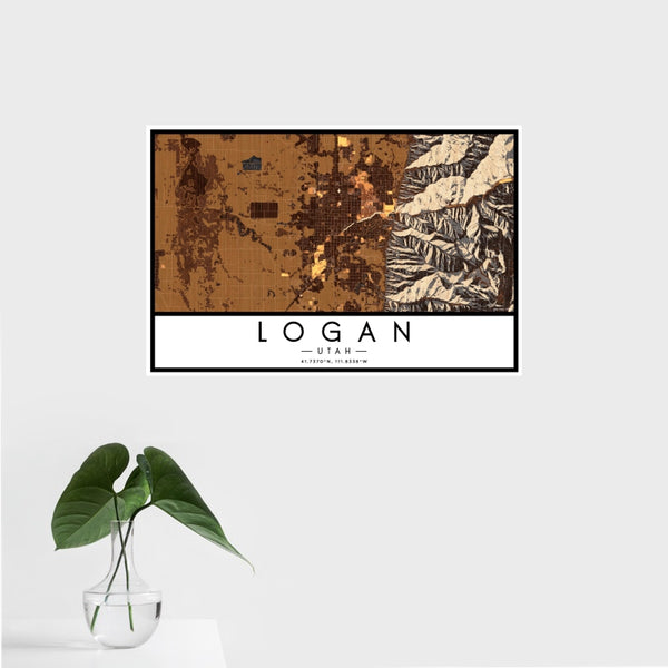 Logan - Utah Map Print in Ember