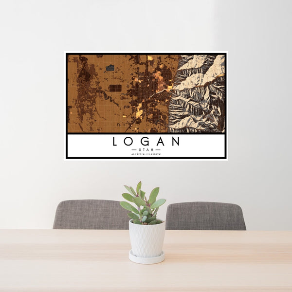 Logan - Utah Map Print in Ember