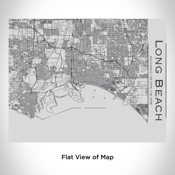 Long Beach - California Map Bottle with Bamboo Top