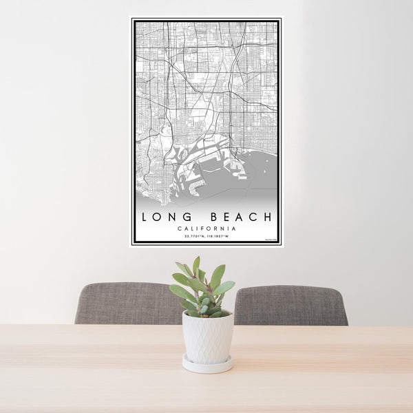 Long Beach - California Classic Map Print