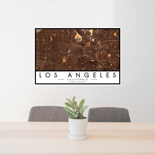 Los Angeles - California Map Print in Ember