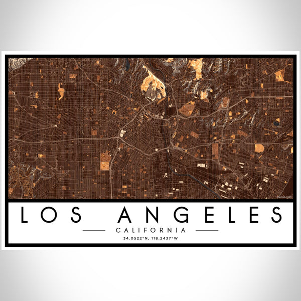 Los Angeles - California Map Print in Ember