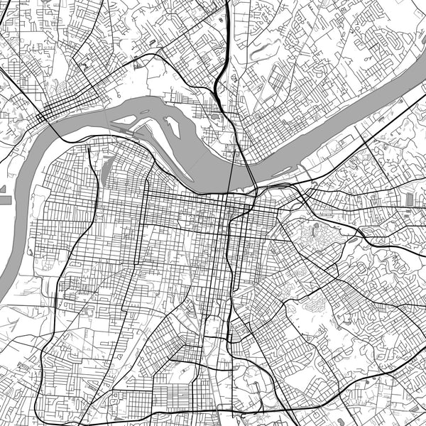 Louisville - Kentucky Classic Map Print