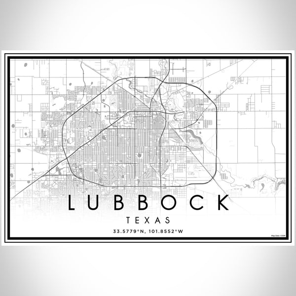 Lubbock - Texas Classic Map Print