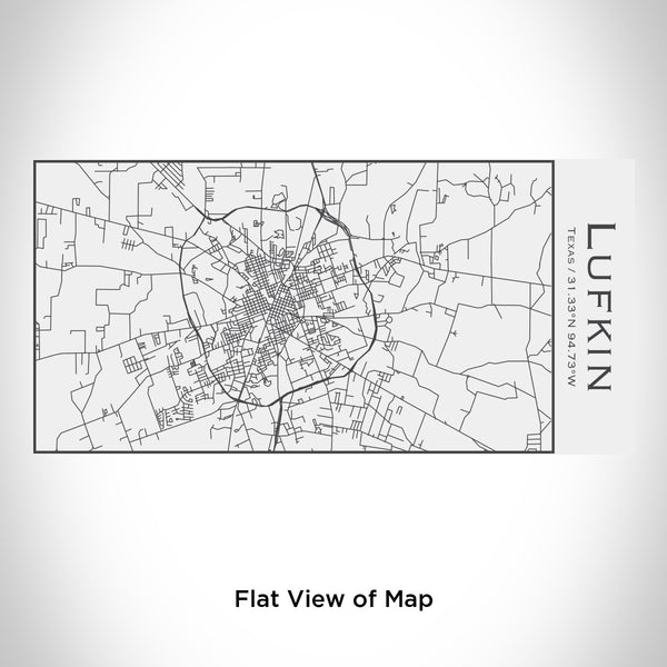 Rendered View of Lufkin Texas Map Engraving on 17oz Stainless Steel Insulated Cola Bottle in White