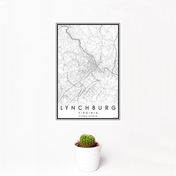 Lynchburg - Virginia Classic Map Print