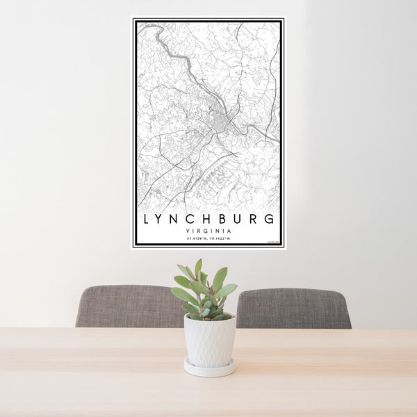 Lynchburg - Virginia Classic Map Print