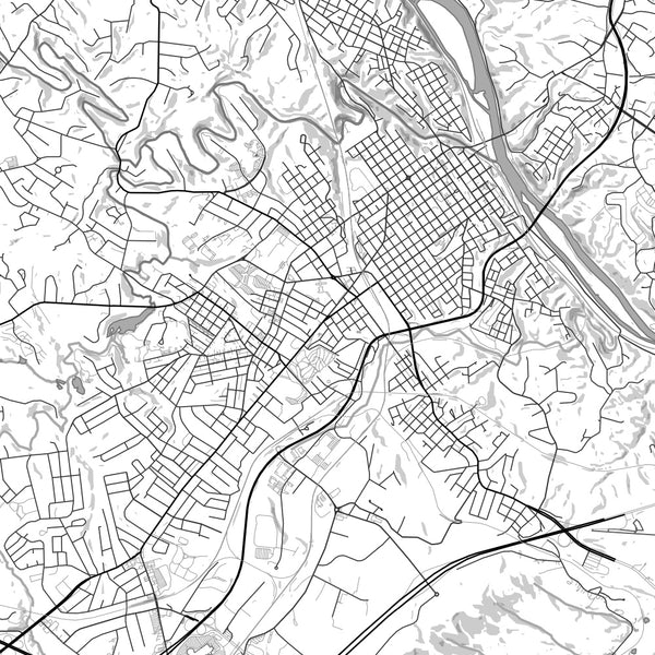 Lynchburg - Virginia Classic Map Print