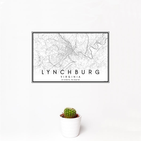 Lynchburg - Virginia Classic Map Print