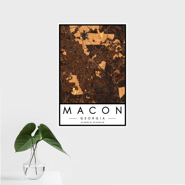 Macon - Georgia Map Print in Ember
