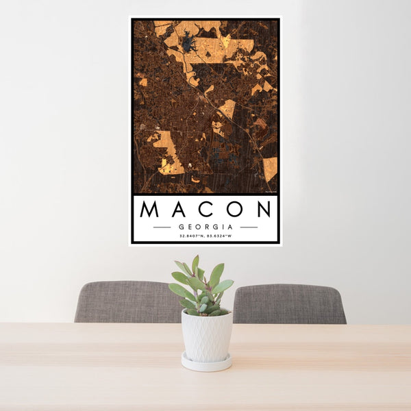 Macon - Georgia Map Print in Ember