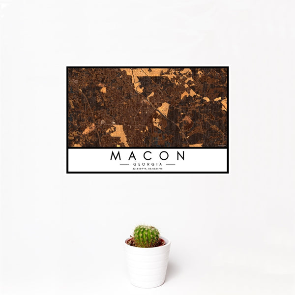 Macon - Georgia Map Print in Ember