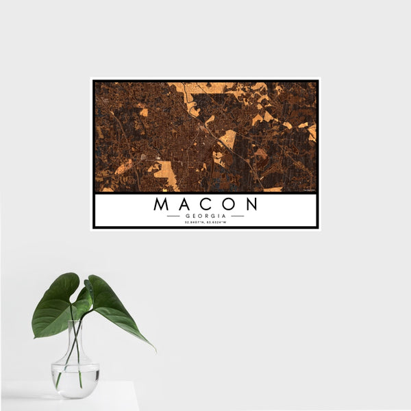 Macon - Georgia Map Print in Ember