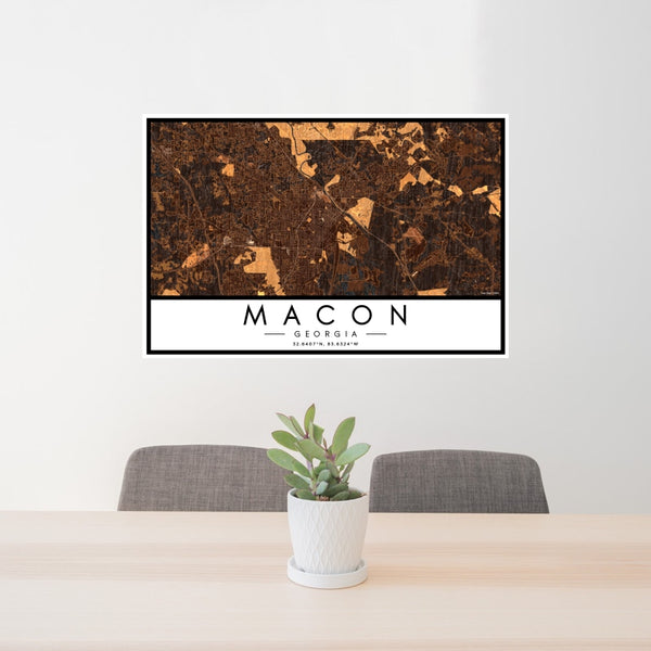 Macon - Georgia Map Print in Ember