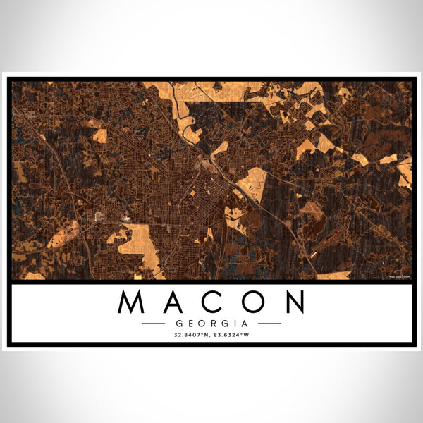 Macon - Georgia Map Print in Ember