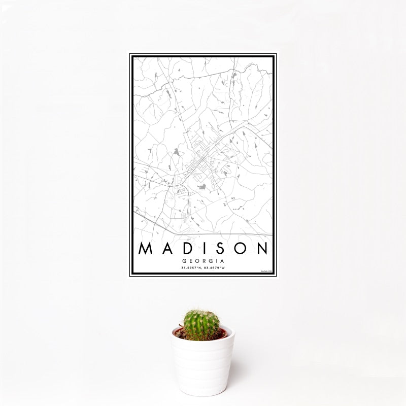 Madison - Georgia Classic Map Print