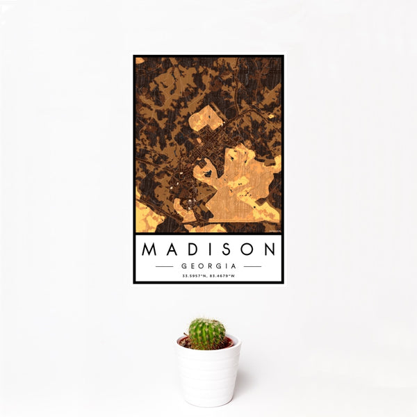 Madison - Georgia Map Print in Ember
